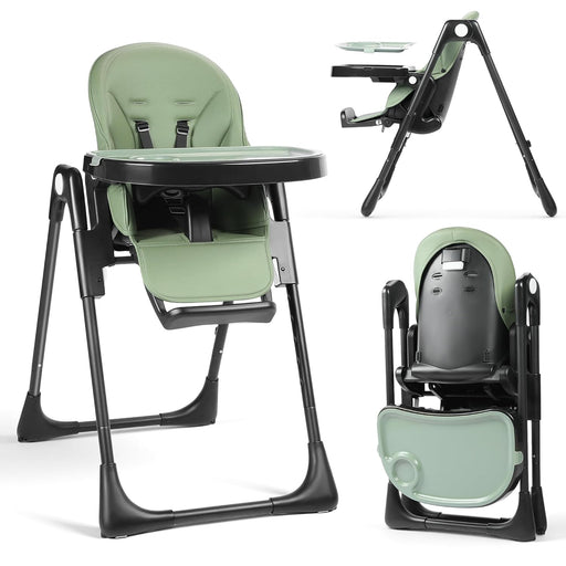 Shop TODEFULL 3 in 1 Foldable Baby High Chair, Green/black at GoodBuy Gear