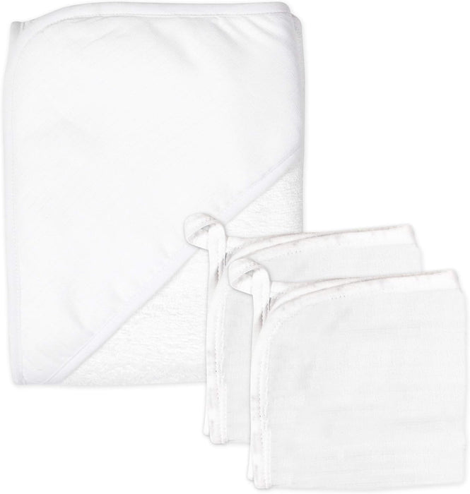 Shop Honest Baby 3-piece Organic Cotton Hooded Towel Set, White at GoodBuy Gear