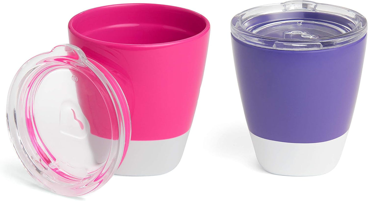 Munchkin Splash Toddler Cup, 2 Pack, Pink/Purple