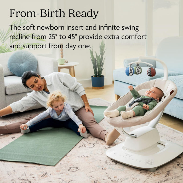 Shop UPPAbaby Mamaroo Smart Swing, Camila (Dark Green Melange) at GoodBuy Gear