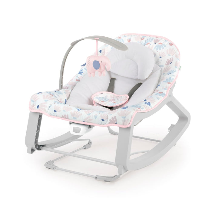 Ingenuity Keep Cozy 3-in-1 Grow With Me Bouncer & Rocker, Pink Burst