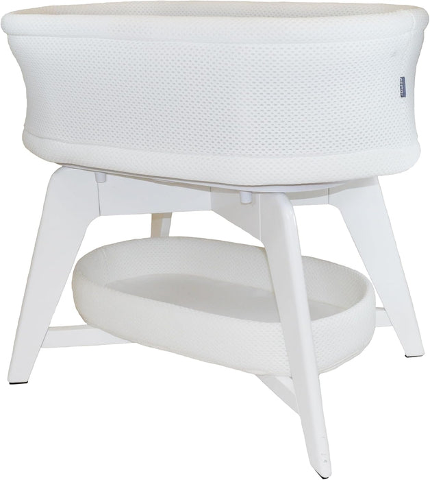 Shop TruBliss Evi Smart Bassinet with Smart Technology, White with White Base at GoodBuy Gear