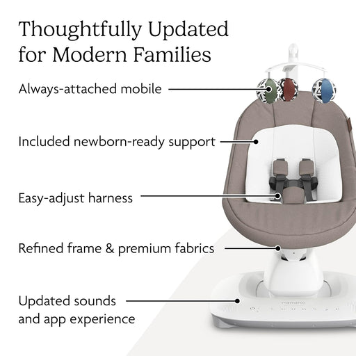 Shop UPPAbaby Mamaroo Smart Swing, Wells (Dark Taupe Melange) at GoodBuy Gear