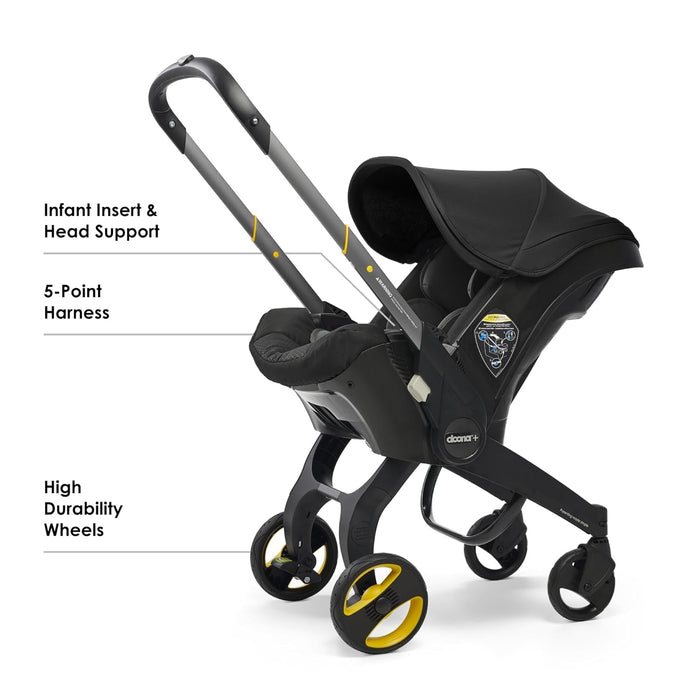 Doona Infant Car Seat & Stroller Combo, 2025, Nitro black