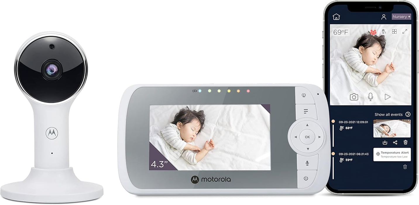 Motorola VM64 4.3" Connect WiFi Baby Monitor