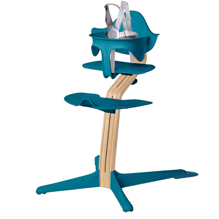 Evomove Nomi Highchair, Ocean, White Oak
