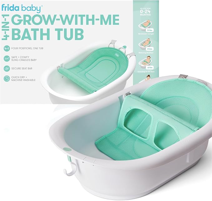 FridaBaby Grow-With-Me Bath Tub, Updated, Mesh Seat