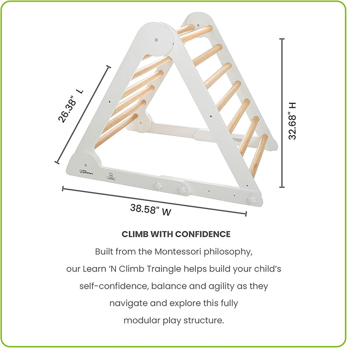 Little Partners Learn 'N Climb Triangle, Soft White with Natural