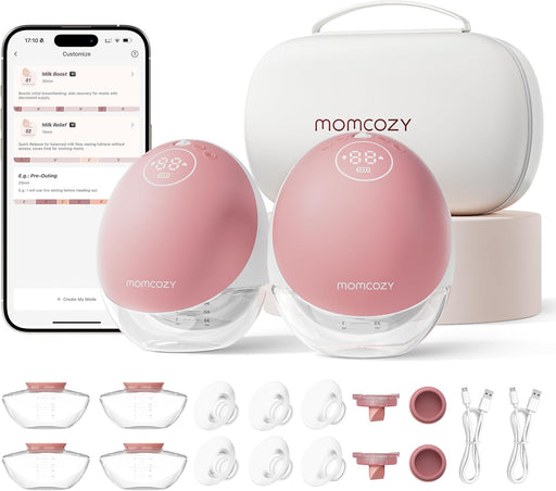 Shop Momcozy Mobile Flow Hands-Free Breast Pump M9, Cozy Red, Double at GoodBuy Gear