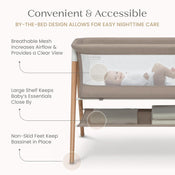 Shop Delta Children Bondi Beechwood by The Bed Bassinet, Tan at GoodBuy Gear