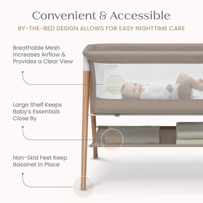 Shop Delta Children Bondi Beechwood by The Bed Bassinet, Tan at GoodBuy Gear
