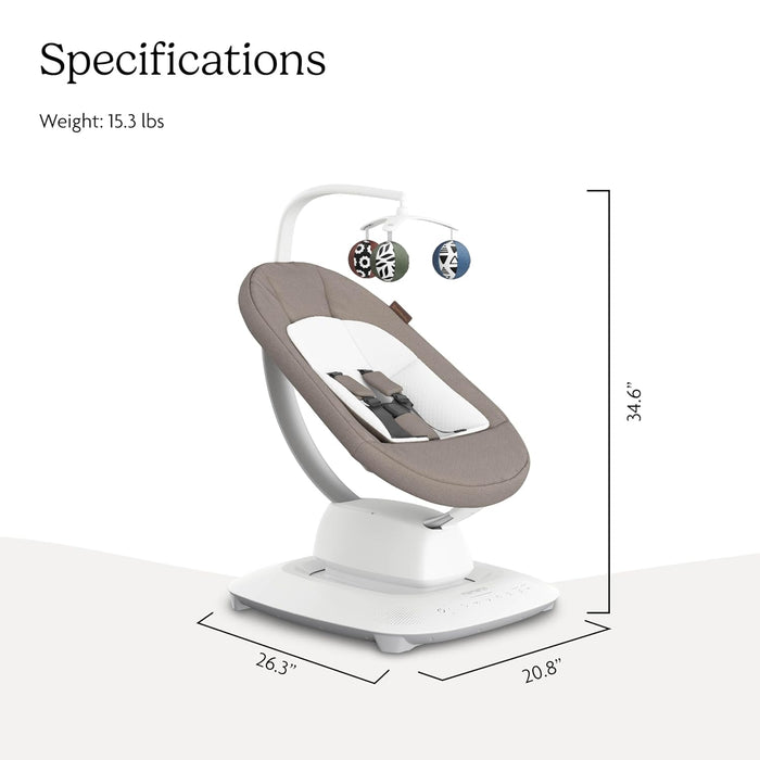 UPPAbaby Mamaroo Smart Swing, Wells (Dark Taupe Melange)