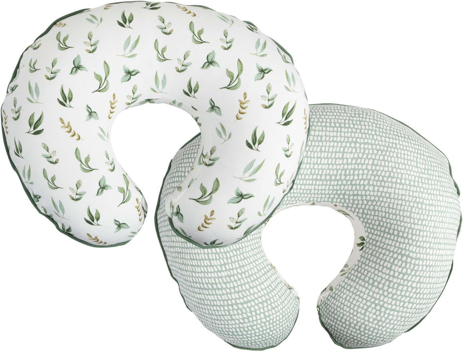 Shop Boppy Luxe Nursing and Infant Support Pillow Slipcover, Green Leaves at GoodBuy Gear