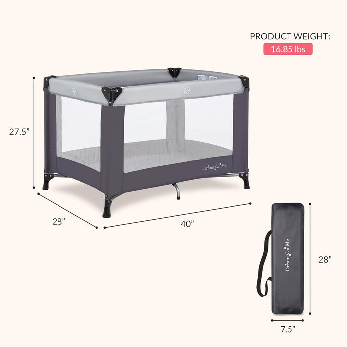 Shop Dream On Me Nest Portable Playard, Grey at GoodBuy Gear