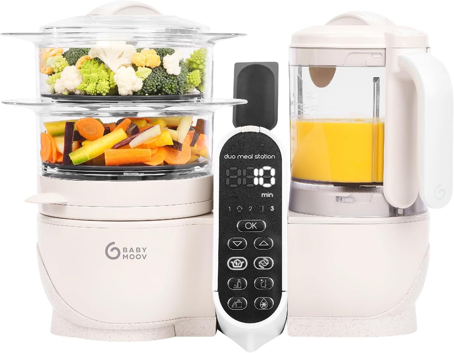 Babymoov Duo Meal Station Food Maker, Mineral Beige