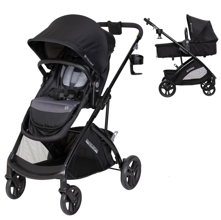 Baby Trend Passport Switch Modular Bassinet Stroller, Dash Black, 2025