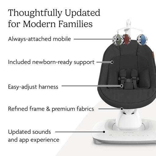 Shop UPPAbaby Mamaroo Smart Swing, Jake (Charcoal Melange) at GoodBuy Gear