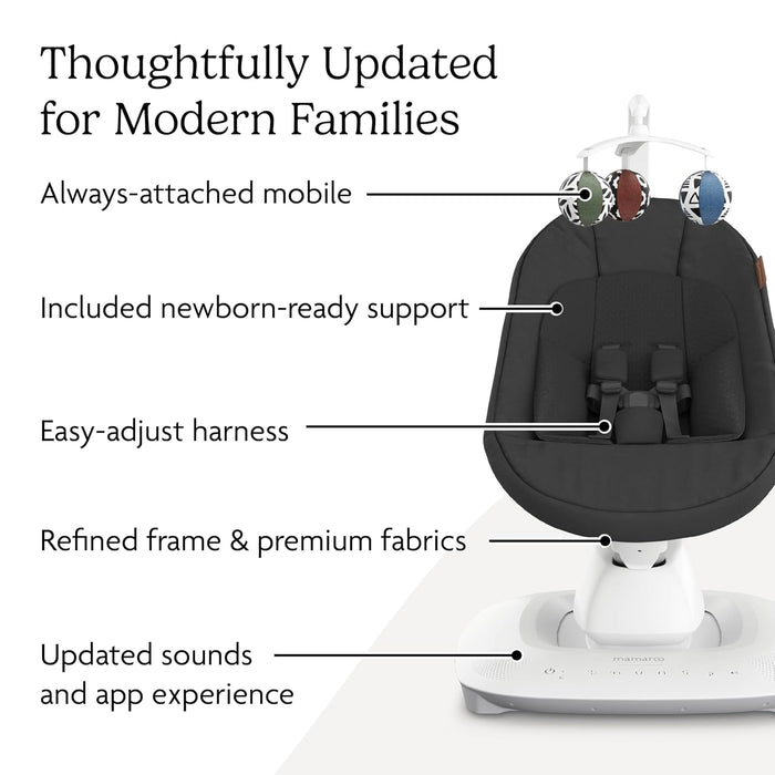 UPPAbaby Mamaroo Smart Swing, Jake (Charcoal Melange)