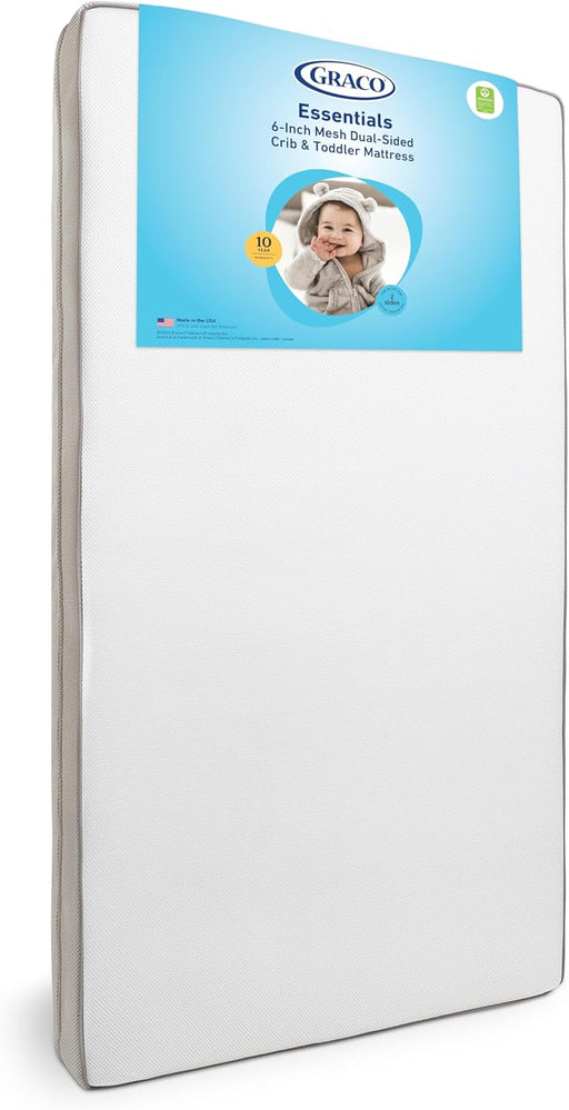 Shop Graco Essentials 6-Inch Mesh Crib & Toddler Mattress, Premium Mesh Cover at GoodBuy Gear