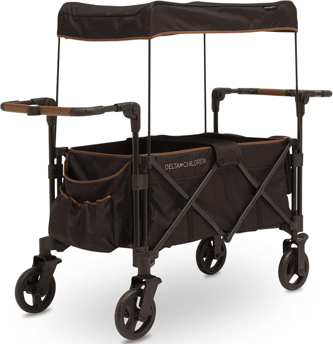 Delta Children Hercules Stroller Wagon for 2 Kids, Black