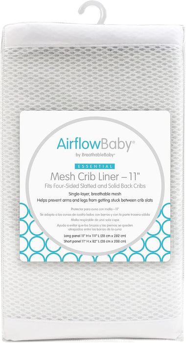 Shop AirFlowBaby Crib Bumper, 11", White at GoodBuy Gear