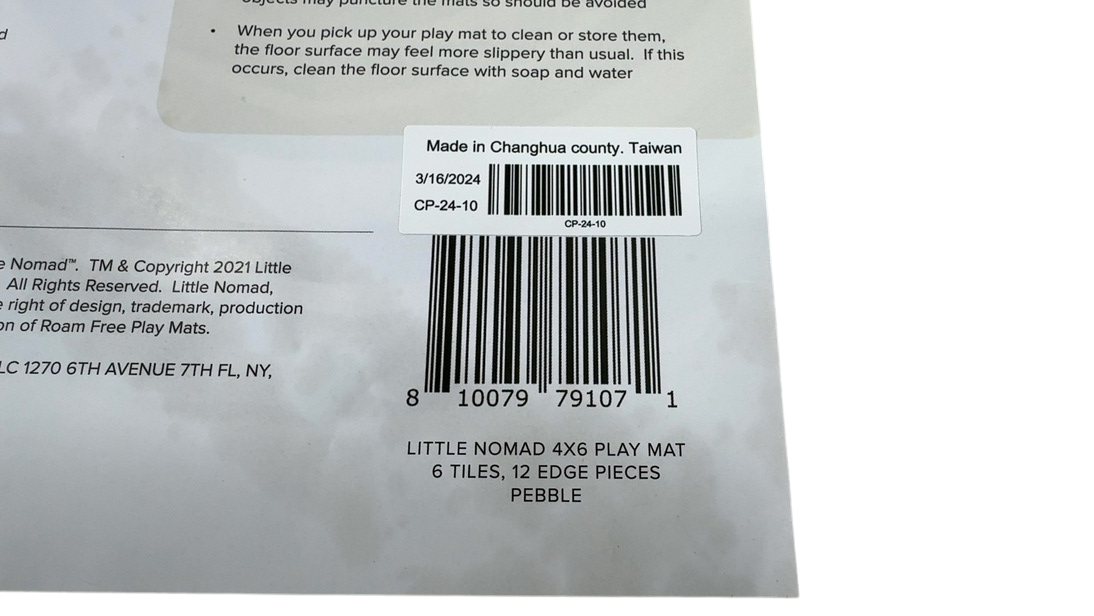 Shop House Of Noa Little Nomad Play Mat, Pebble, 4x6', Ada at GoodBuy Gear