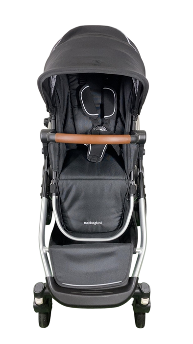 Shop Mockingbird Single to Double 2.0 Stroller, 2025, Black, Silver With Penny Leather, Windowpane at GoodBuy Gear