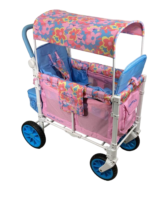 secondhand Wonderfold W2 Luxe Multifunctional Double Stroller Wagon, 2023, Petal Pop Limited Edition