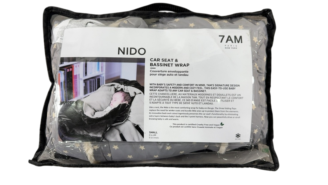 Shop 7 A.M. Enfant Nido, Grey Stars, Small (0-6 Months) at GoodBuy Gear