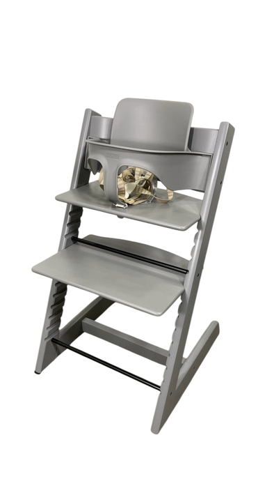 Shop Stokke Tripp Trapp High Chair With Baby Set, 1, Storm Grey at GoodBuy Gear