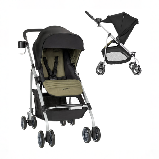 Shop Evenflo Reversi Lightweight Reversible Stroller, 2023, Leonis Green at GoodBuy Gear