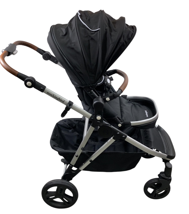 Shop Mockingbird Single to Double 2.0 Stroller, 2024, Black, Silver With Penny Leather, Windowpane at GoodBuy Gear