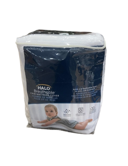 Shop Halo Breathable Crib Mattress Cover, White at GoodBuy Gear