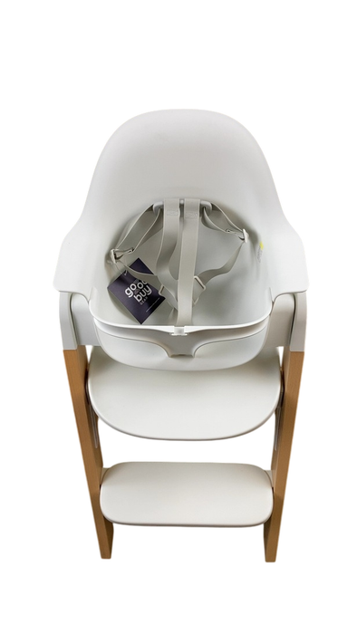 Shop Mockingbird High Chair, 1.0, Natural Beech, White at GoodBuy Gear