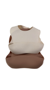 Shop AEIOU Bib 2-Pack, Clay/Oat Milk at GoodBuy Gear