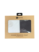 Shop 4moms Breeze Cotton Bassinet Sheet, 2 Pack, White & Grey Crosshatch at GoodBuy Gear