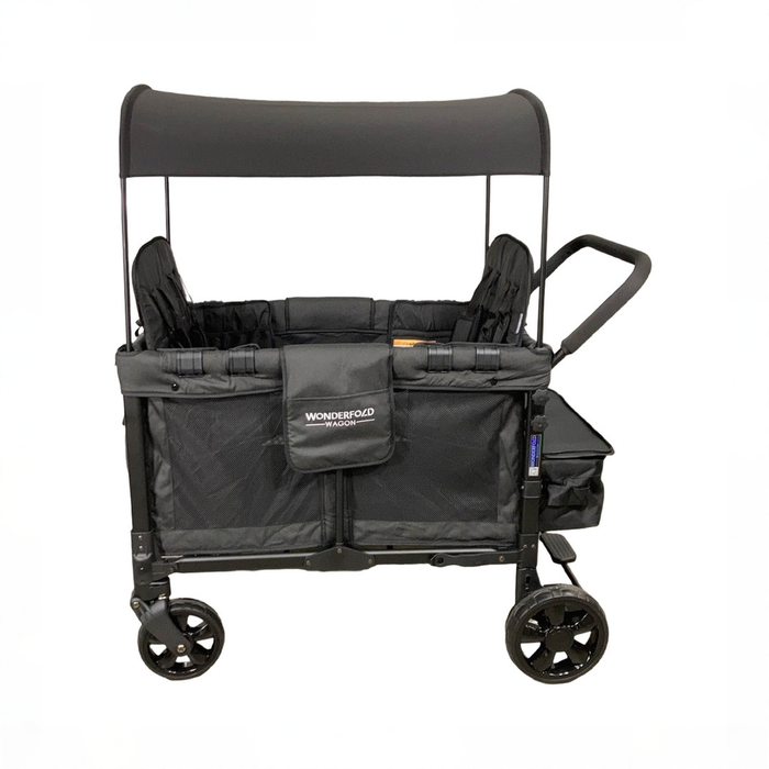 Shop Wonderfold W4 Multifunctional Quad Stroller Wagon, 2021, Charcoal Gray at GoodBuy Gear