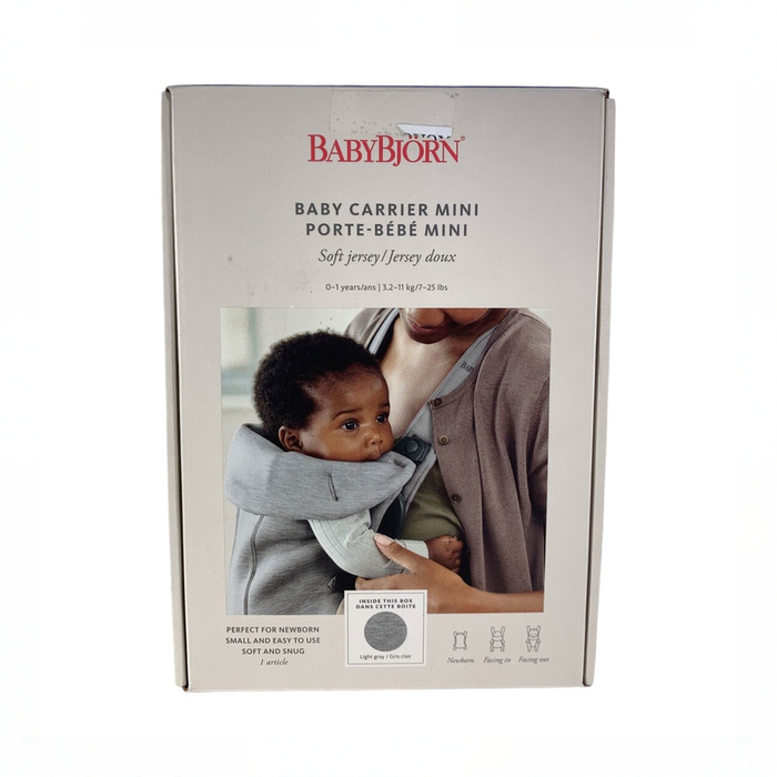 Shop BabyBjorn Baby Carrier Mini, Light Gray 3D Jersey at GoodBuy Gear