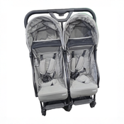 Shop Mompush Lithe Double Stroller, 2026, Grey at GoodBuy Gear