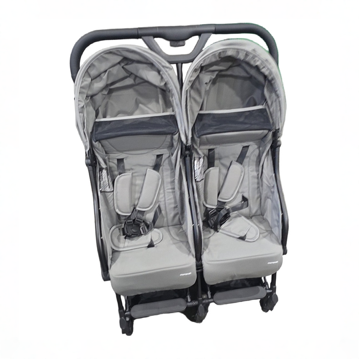 Shop Mompush Lithe Double Stroller, 2026, Grey at GoodBuy Gear