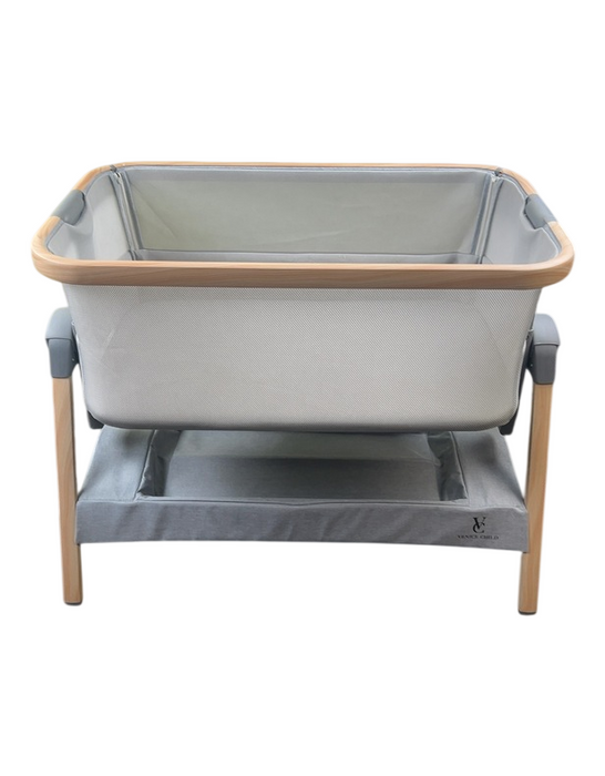 Shop Venice Child California Dreaming Portable Bedside Bassinet, Grey/Wood at GoodBuy Gear