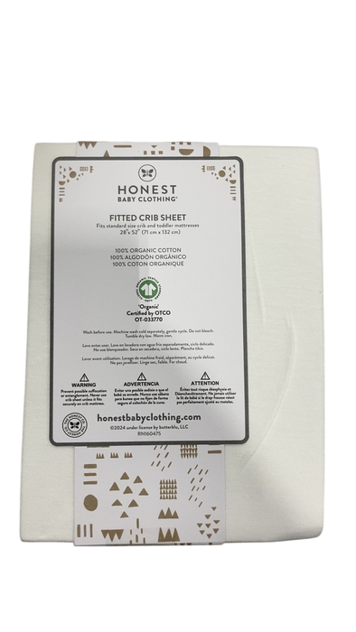 Shop Honest Company Organic Fitted Crib Sheet, Bright White at GoodBuy Gear
