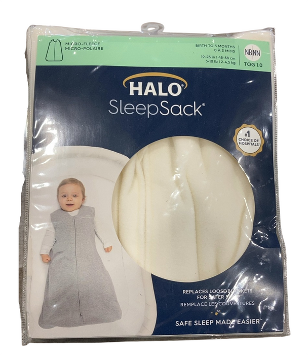 Shop Halo Micro-Fleece SleepSack, Cream, Newborn at GoodBuy Gear