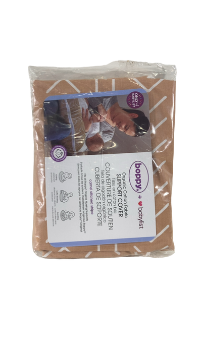 Shop Boppy Organic Nursing and Infant Support Pillow Slipcover, Camel Stitched Stripe at GoodBuy Gear