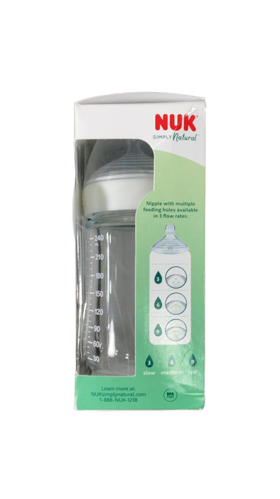 Shop NUK Simply Natural Glass Bottles, 8oz, 3 Pack at GoodBuy Gear