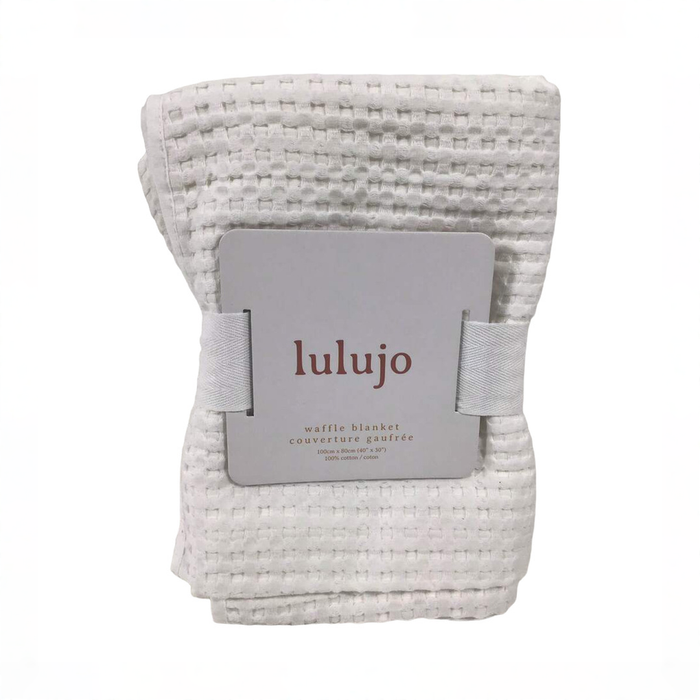 Shop Lulujo Waffle Blanket, Vanilla at GoodBuy Gear