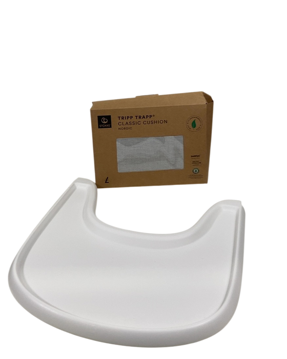 Shop Stokke Tripp Trapp High Chair Complete² + Newborn Set, Natural with Nordic Grey at GoodBuy Gear