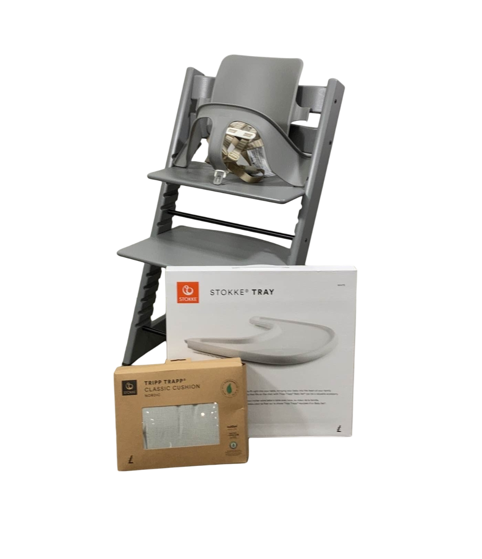 Stokke Tripp Trapp Complete High Chair, Storm Grey, Nordic Grey