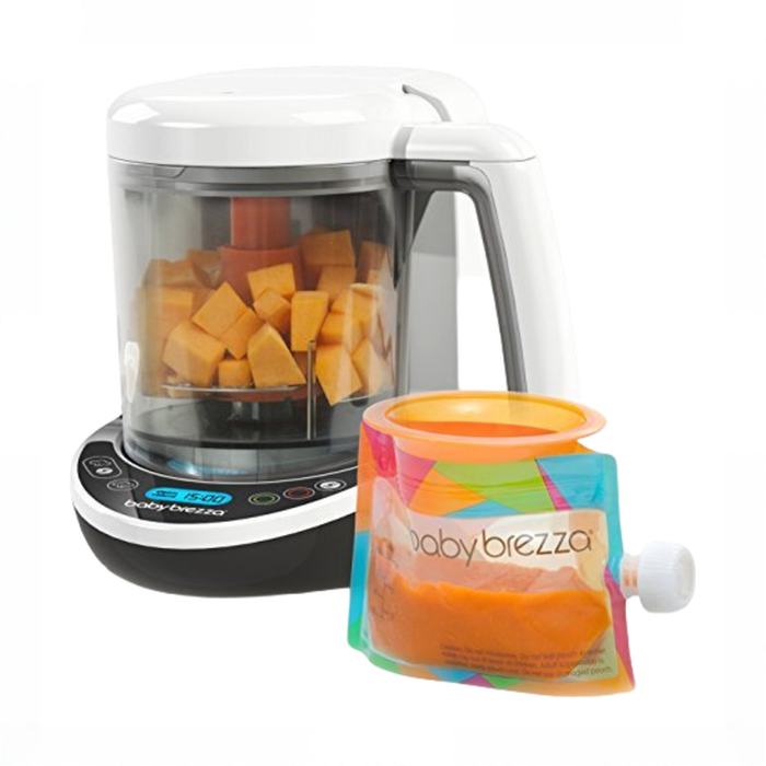 Shop Baby Brezza One Step Food Maker Deluxe, White on Black at GoodBuy Gear