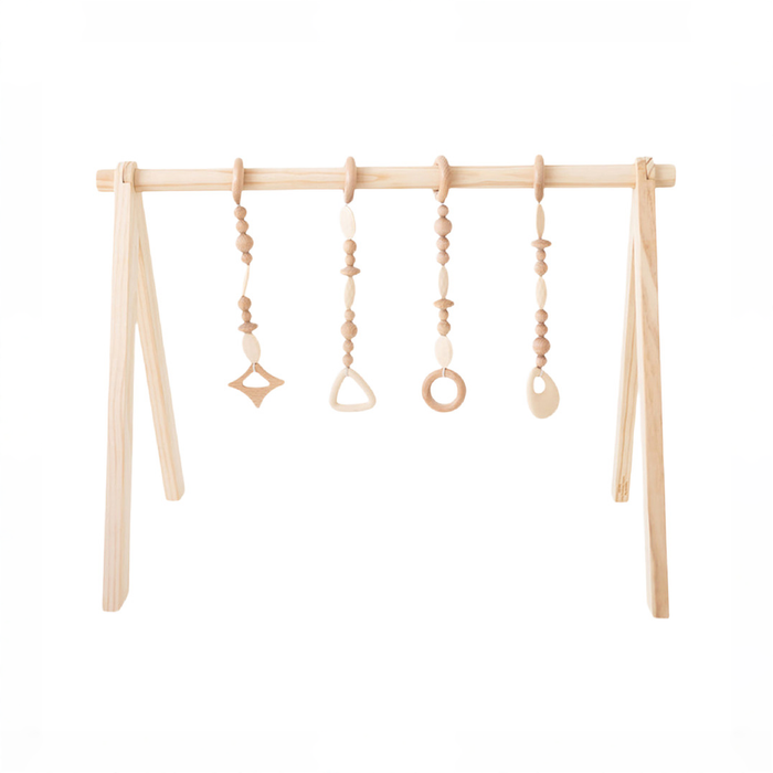 Shop Poppyseed Play Wooden Baby Gym, Natural Wood w/ Natural Toys at GoodBuy Gear